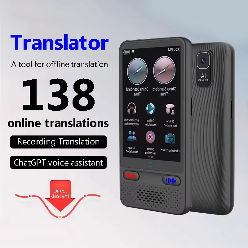 Portable Translator Device - Language Translator AI Translation Support ChatGPT