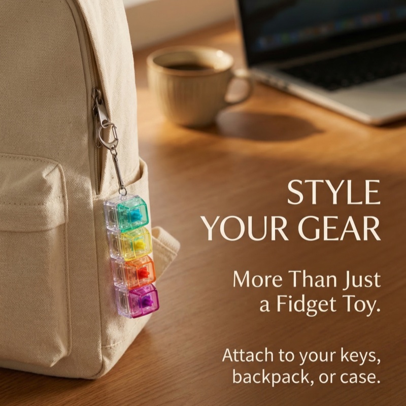 1PC Fidget Clicker Keychain Tr - Electronics Gadgets Sale review and price