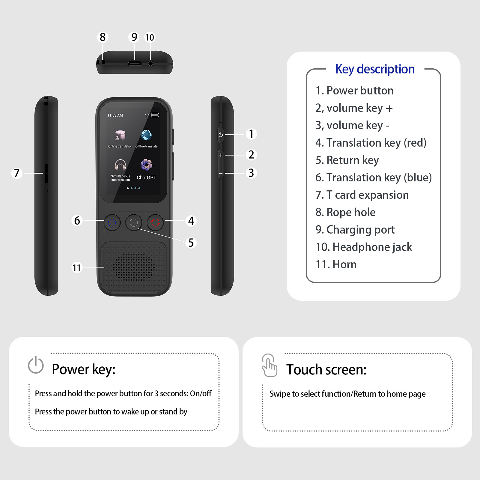S80 Language AI Translator Dev - Portable Translator Device review and price